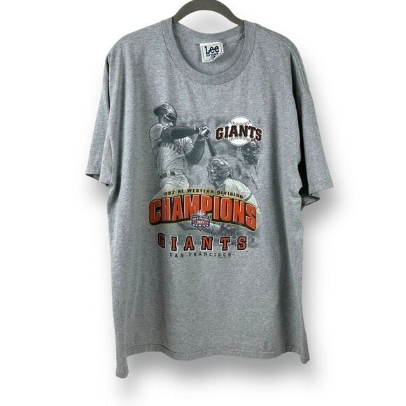 Vintage 97 San Francisco Giants Baseball Tee Shirt Western Division Champions XL - Picture 1 of 8